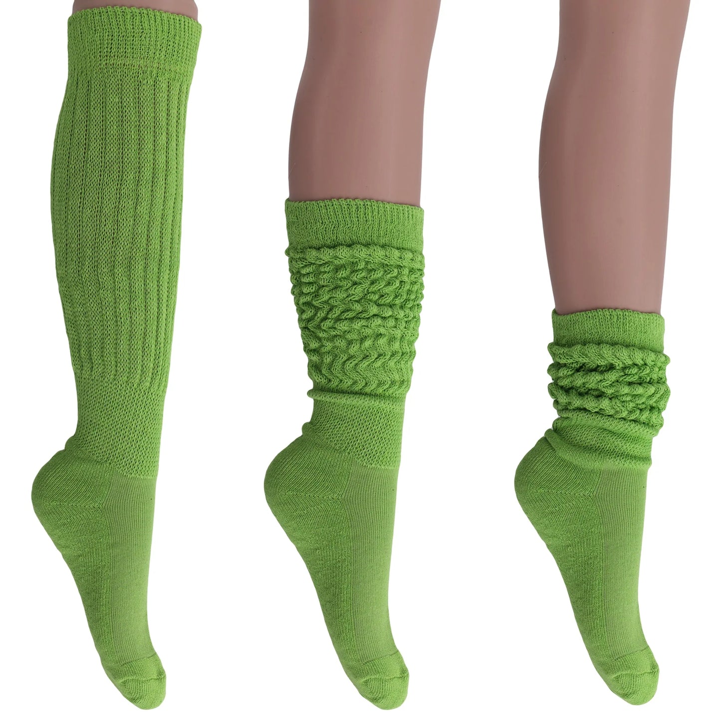 Women'S Extra Long Heavy Slouch Socks – 6 Pairs, Size 9-11 | Soft Cotton, Retro & Versatile