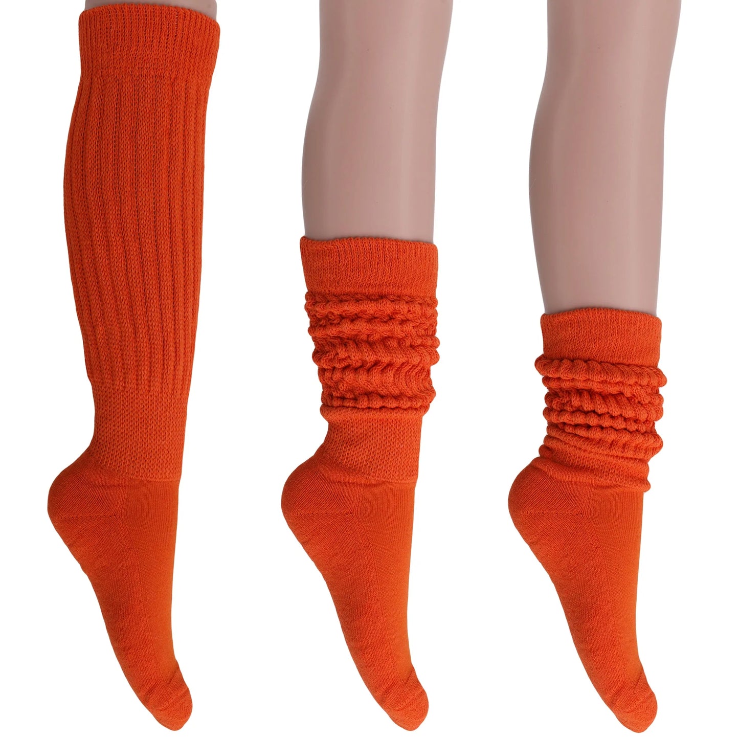 Women'S Extra Long Heavy Slouch Socks – 6 Pairs, Size 9-11 | Soft Cotton, Retro & Versatile